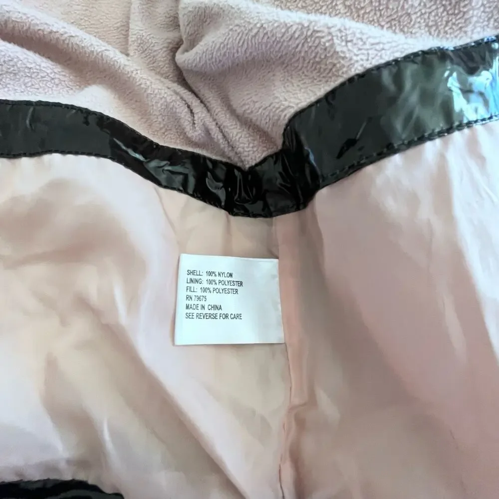MICHAEL KORS girls designer black shiny puffer winter jacket size 5/6